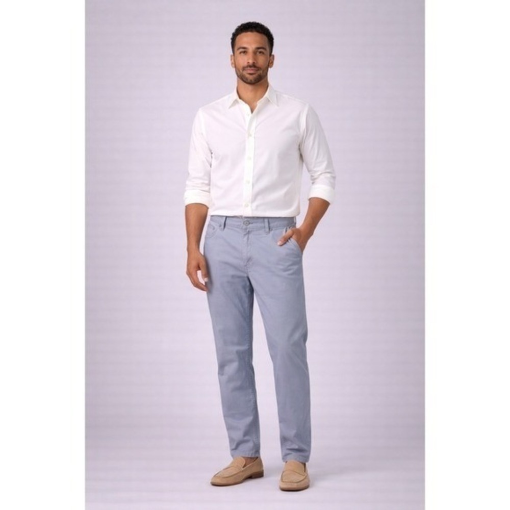 Michael Kors Grant Classic Fit Pants 29x32 Mens Light Blue 5-Pocket Chino Cotton